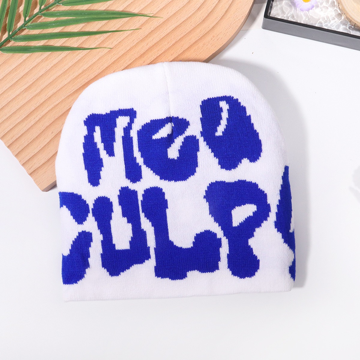 Womens Winter Embroidered Knit Beanies Hats