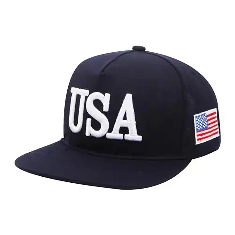 flat embroidered hat