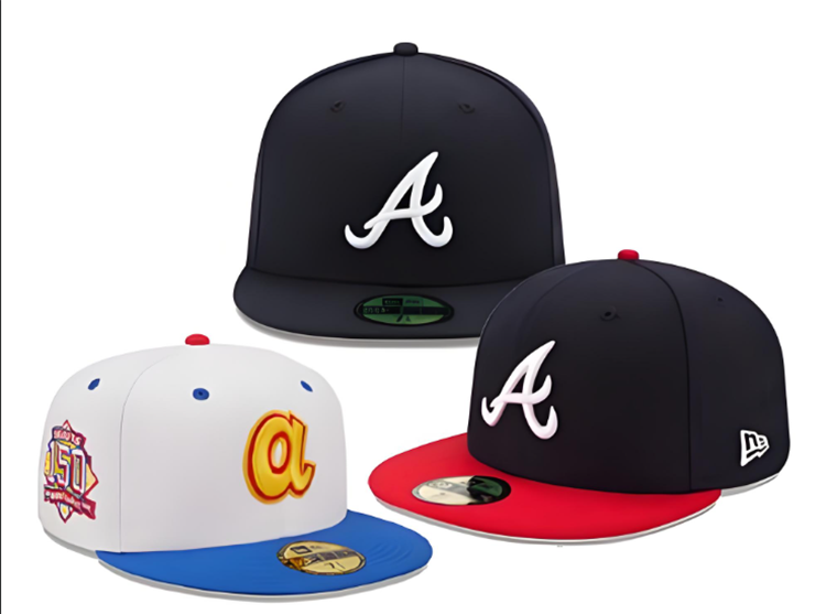 baseball caps of the Atlanta Braves