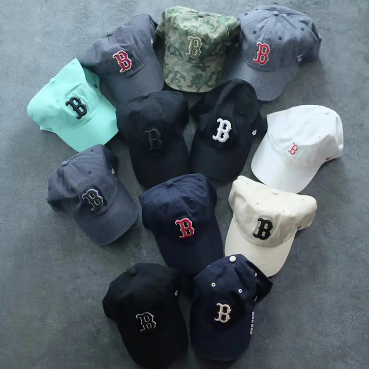 the Boston Red Sox baseball caps