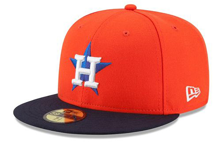 baseball caps of the Houston Astros