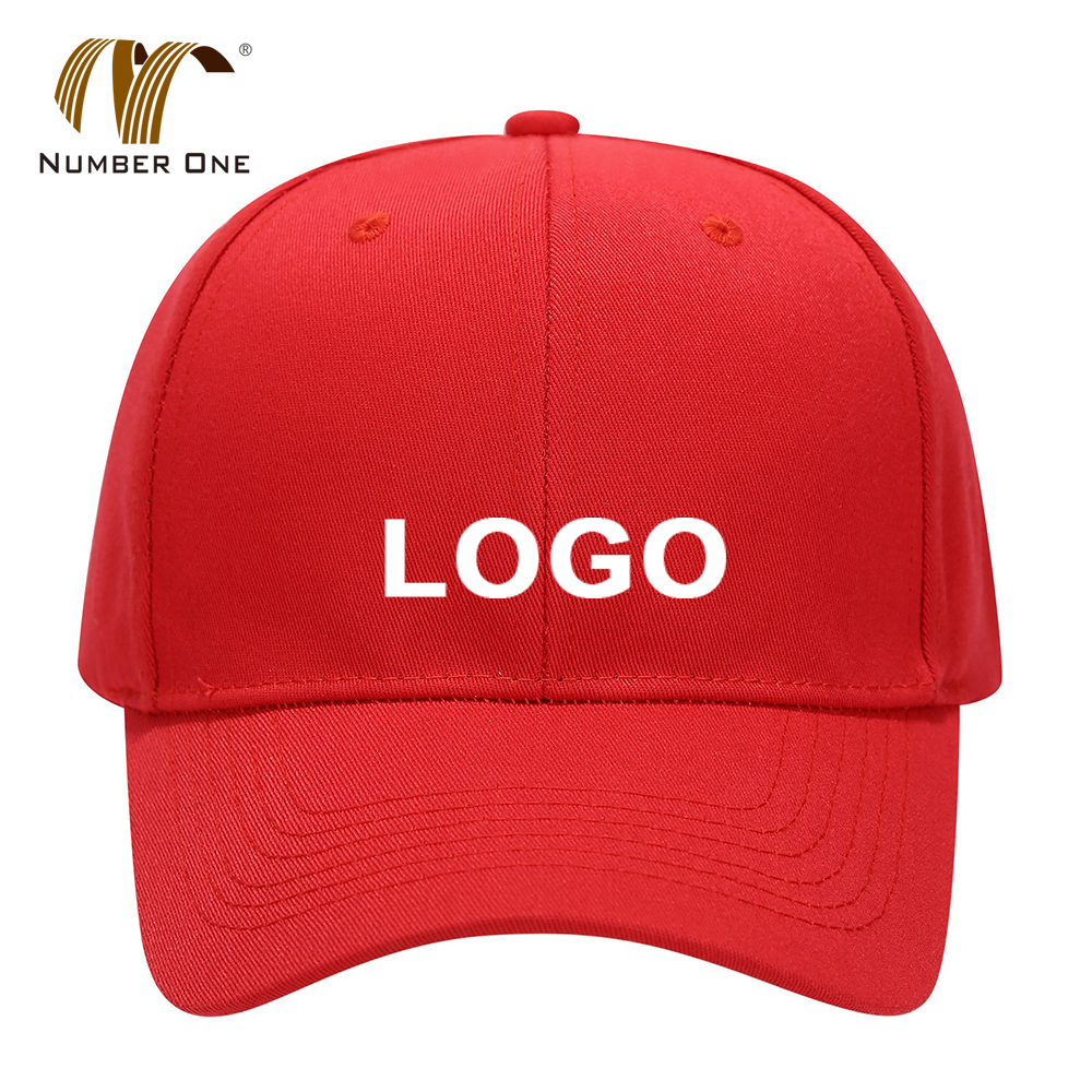 Custom logo personalised plain womens red baseball cap