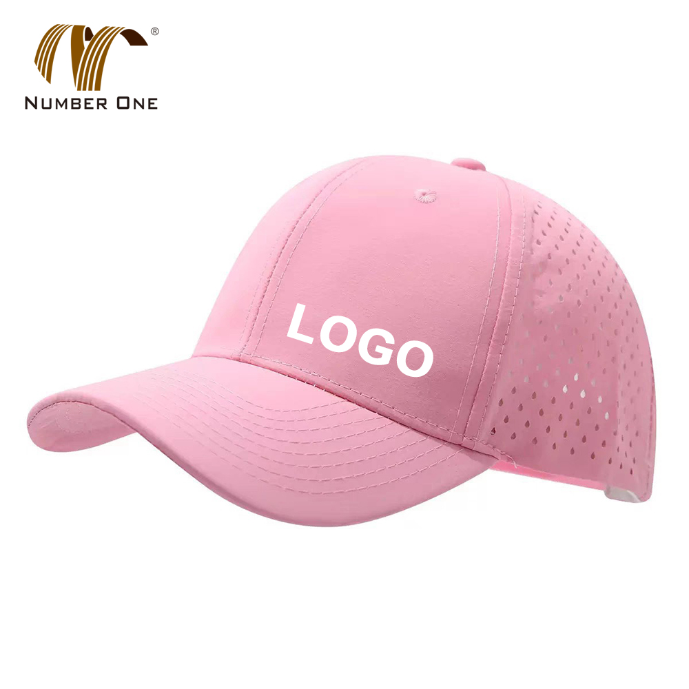 Black 6 Panel Mesh Womens Polyester Baseball Cap