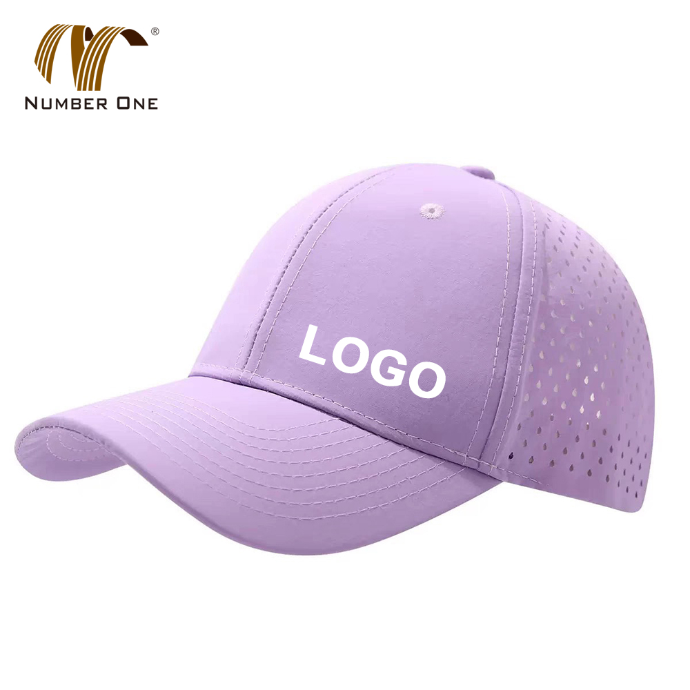 Black 6 Panel Mesh Womens Polyester Baseball Cap