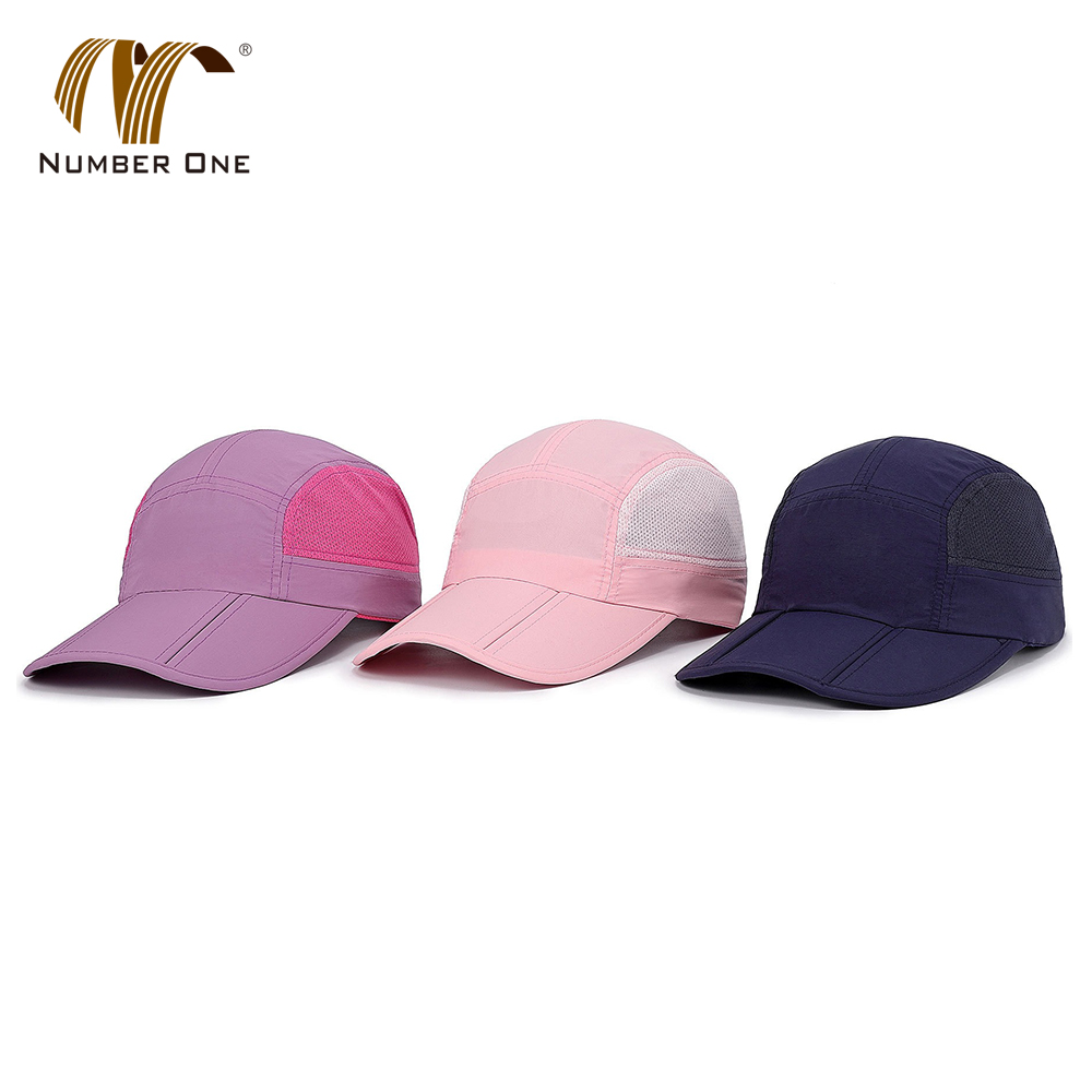 Mens Soft 5 Panel Quick Dry Low Profile Mesh Baseball Cap