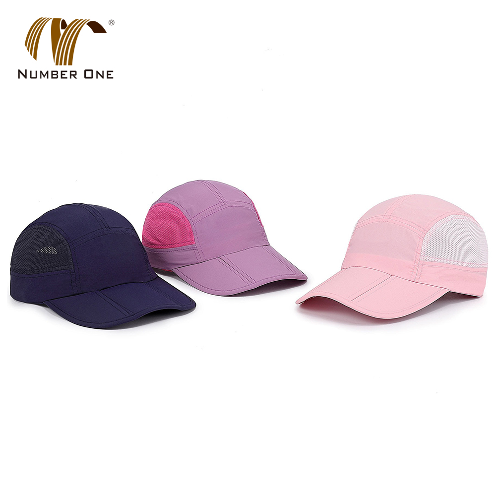 Mens Soft 5 Panel Quick Dry Low Profile Mesh Baseball Cap