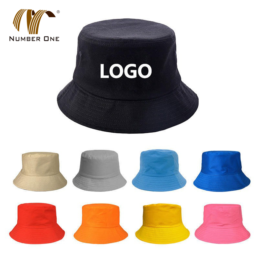 cotton wide brim bucket hat