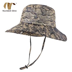Vintage Camo Waterproof Bucket Hat With String