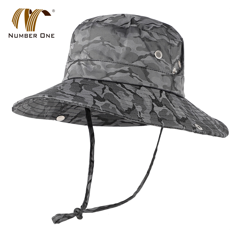 Vintage Camo Waterproof Bucket Hat With String