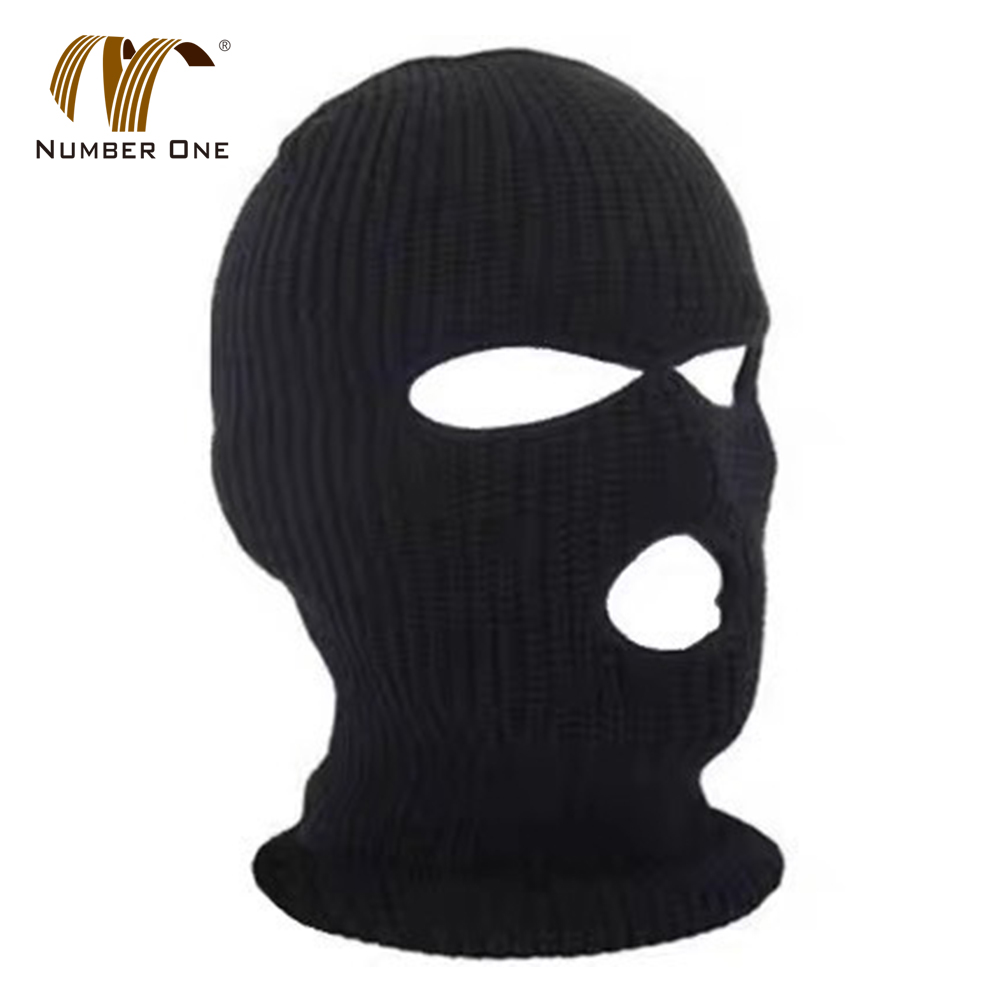 Full Face Cover Men's 3 Hole Ski Mask Beanie
