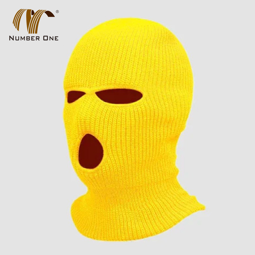 Full Face Cover Men's 3 Hole Ski Mask Beanie