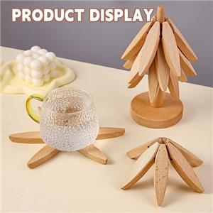 Wooden Trivets for Hot Dishes Kitchen Wooden Shelf Tree Shape Trivet Set