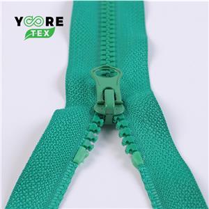 Resin-toothed sustainable zipper