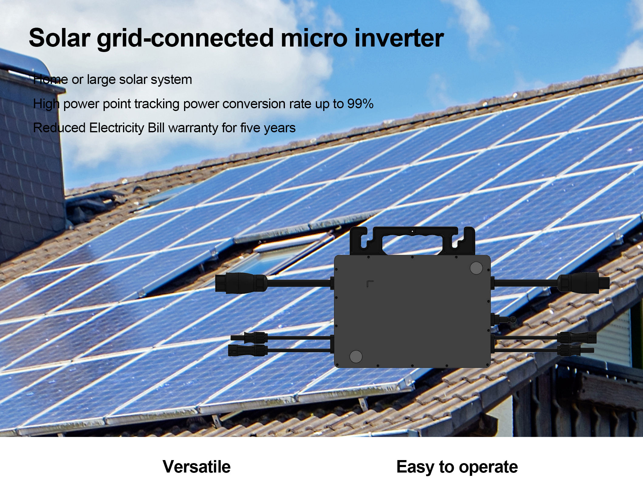 Μικρομετατροπέας Ηλιακού Πλέγματος, Ηλιακός Μικρομετατροπέας MPPT 600W/800W