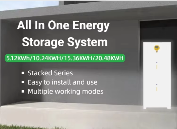 Système de batterie solaire tout-en-un avec onduleur hybride intégré et stockage d'énergie domestique (ESS)