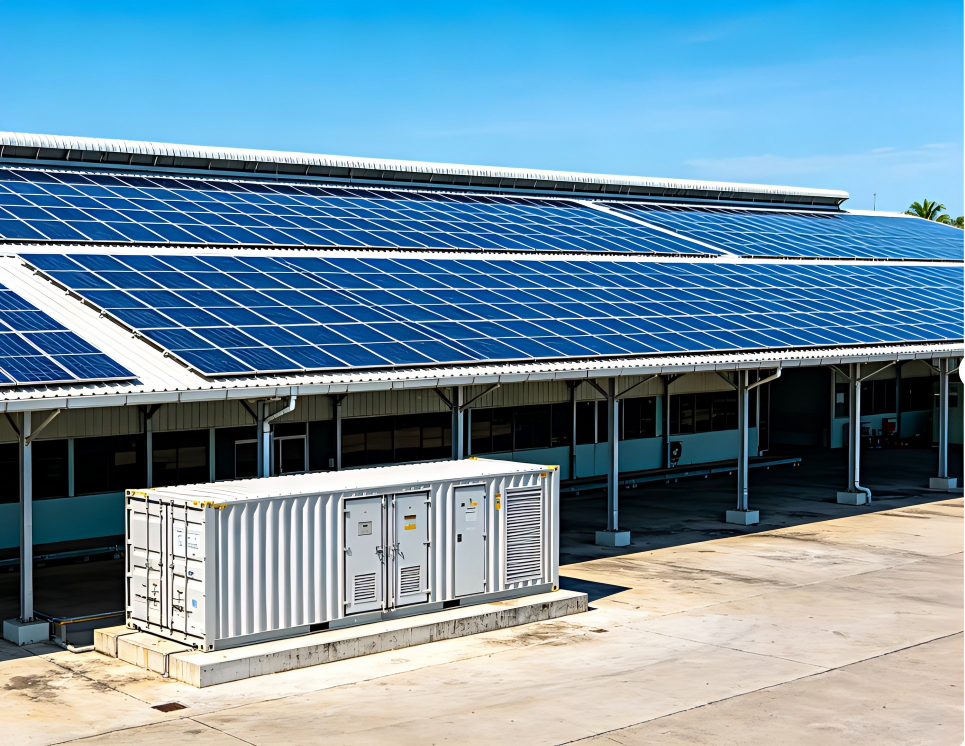 مشروع شبكة طاقة شمسية تخزينية تجارية بقدرة 500 كيلوواط/1 ميغاواط ساعة لمصنع تصنيع في جنوب شرق آسيا