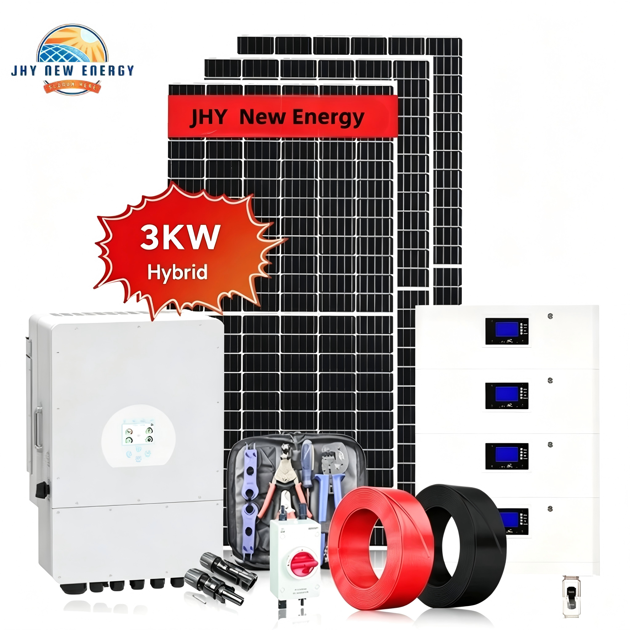Solusi Penyimpanan Energi Surya Rumah Tangga 3kWh - Disesuaikan untuk Rumah Tangga Kecil