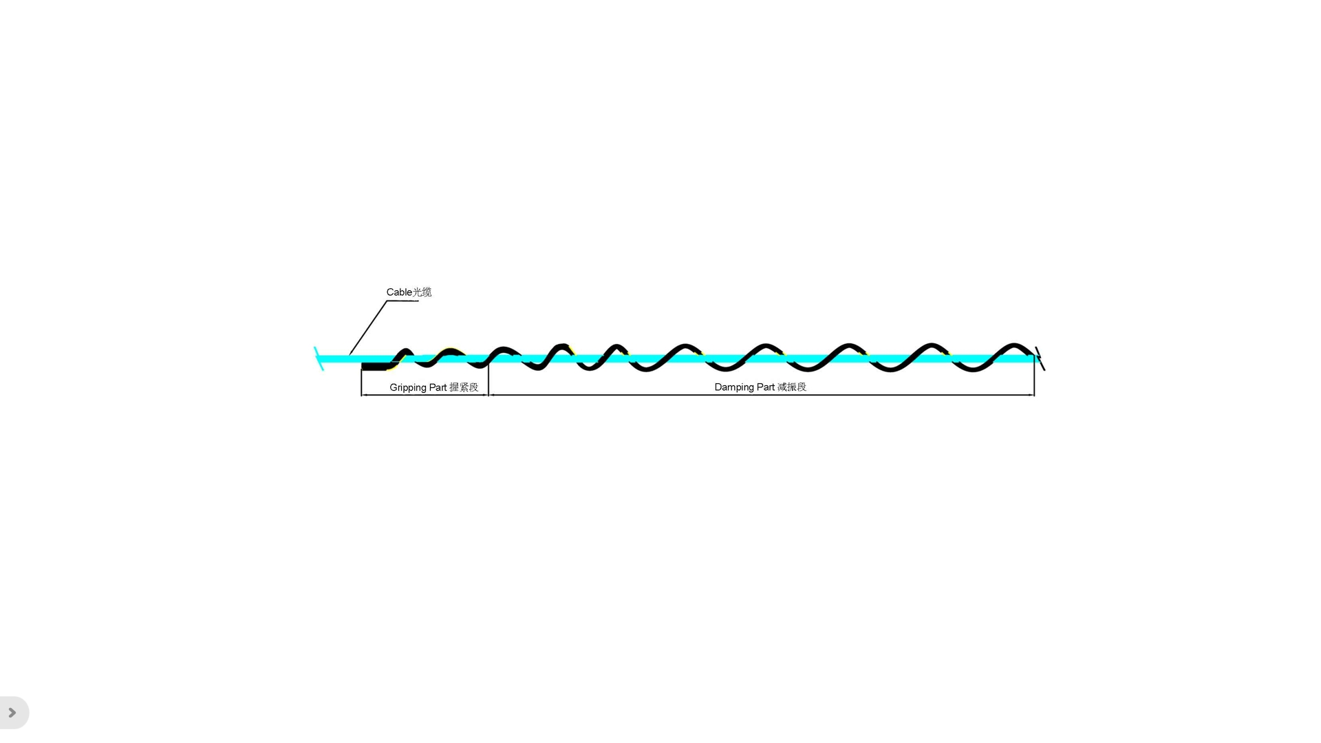 Anti-vibration whip for preformed optical cable