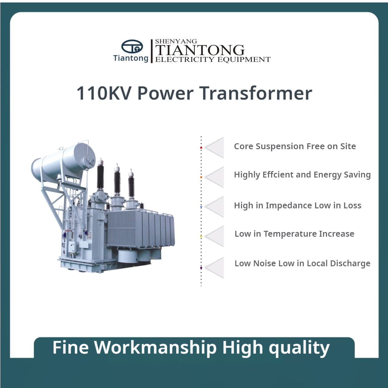 Tiantong 110-kV-Serie Öltransformatoren S9/11-630~31500 kVA Transformatoren S9/11z-6300~31500 kVA