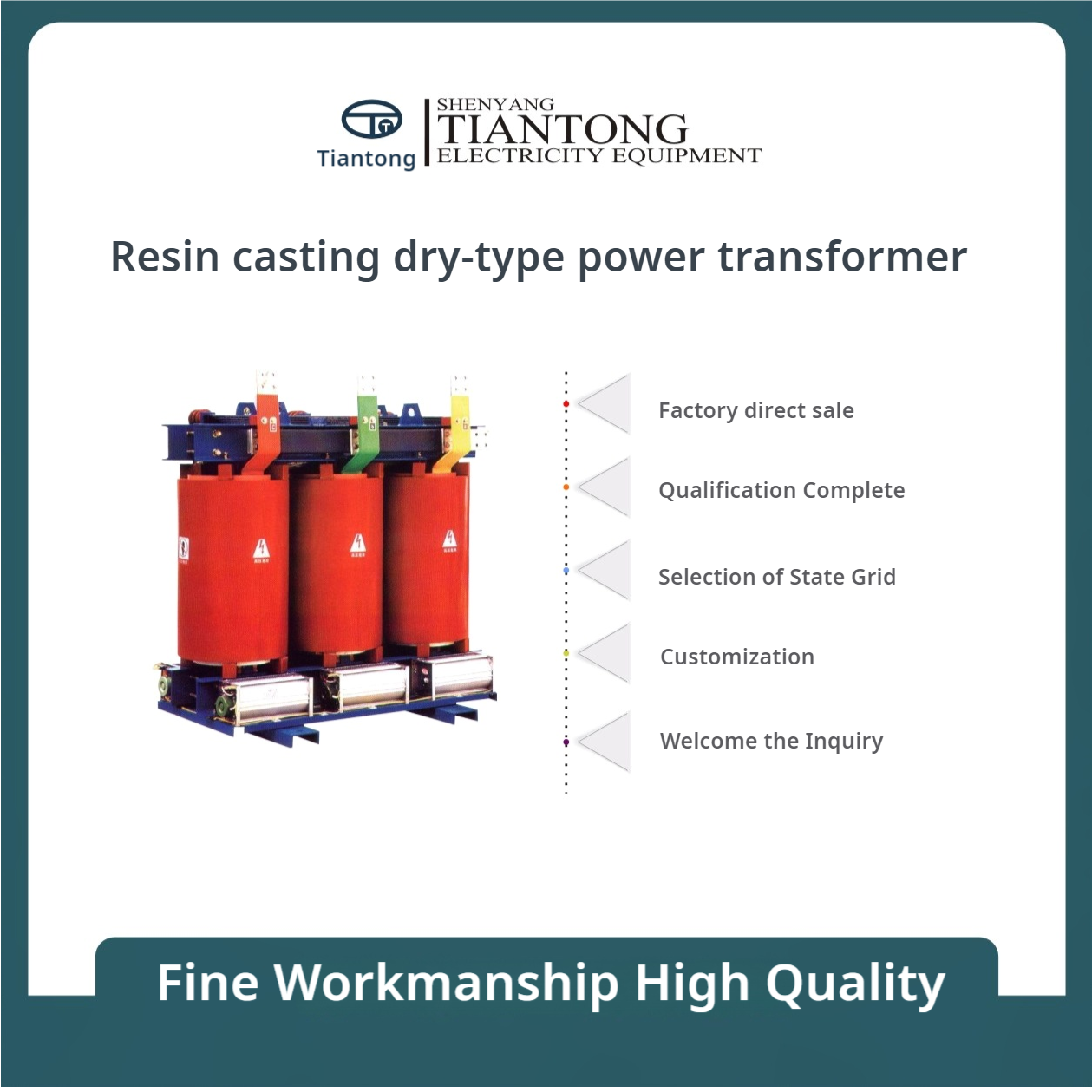 Transformador de tipo seco fundido con resina epoxi TianTong SC (B) Serie 10/11/12/13/14/18