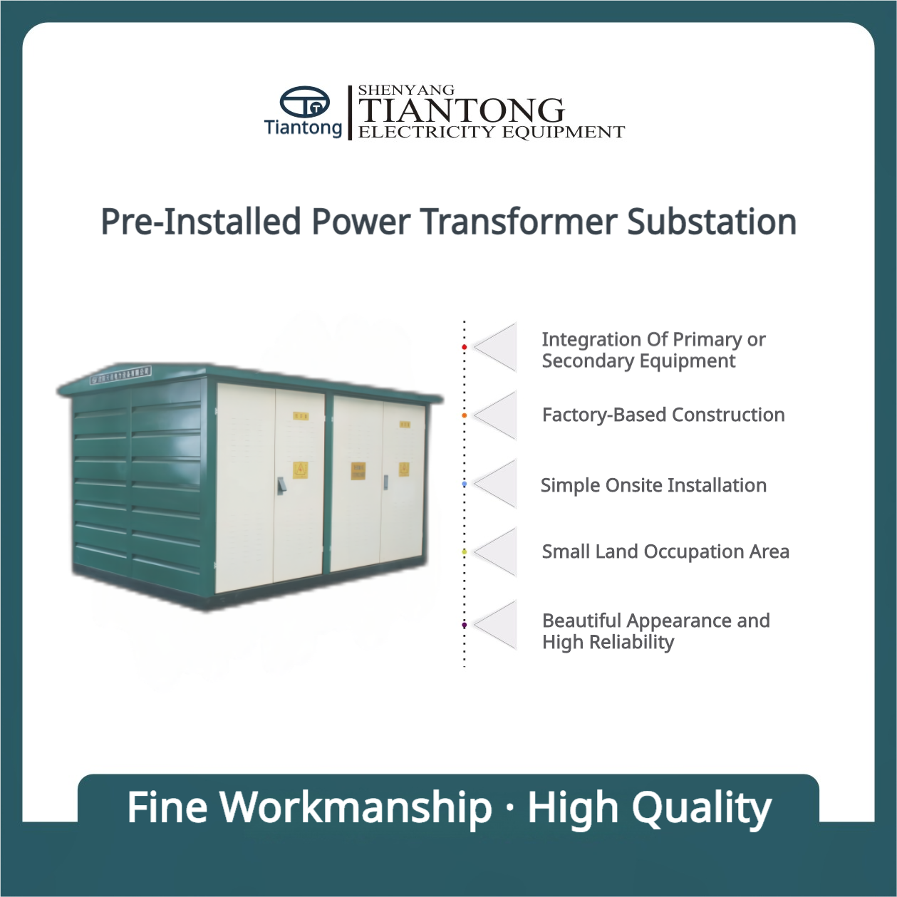 Sous-station préinstallée de type européen, type boîte