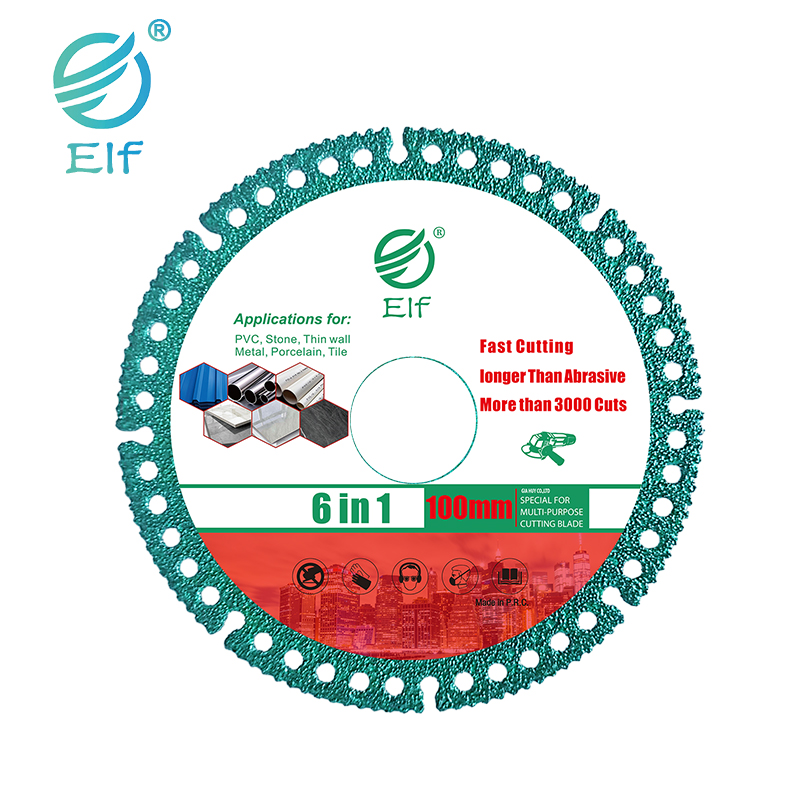 Multi functional composite brazing process grinding cutting discs super thin diamond cutter saw blade for granite marble pvc