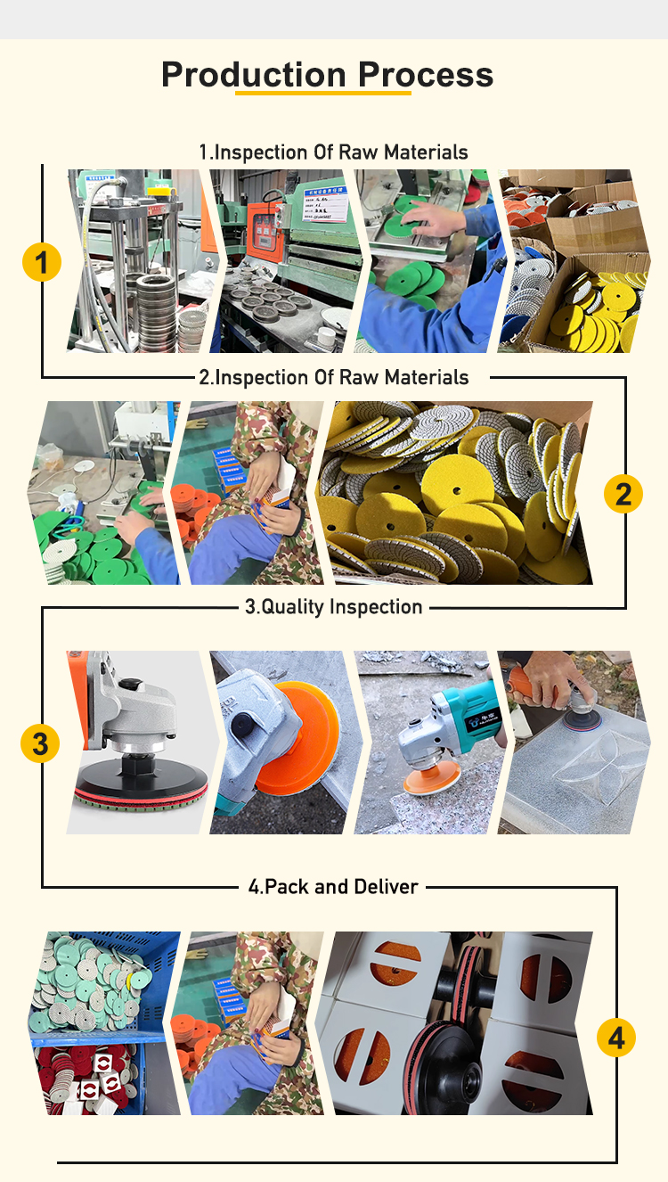 4 Inch 3 Steps Diamond Polishing Pads concrete polishing resin pads Tools For Stone Concrete Tile