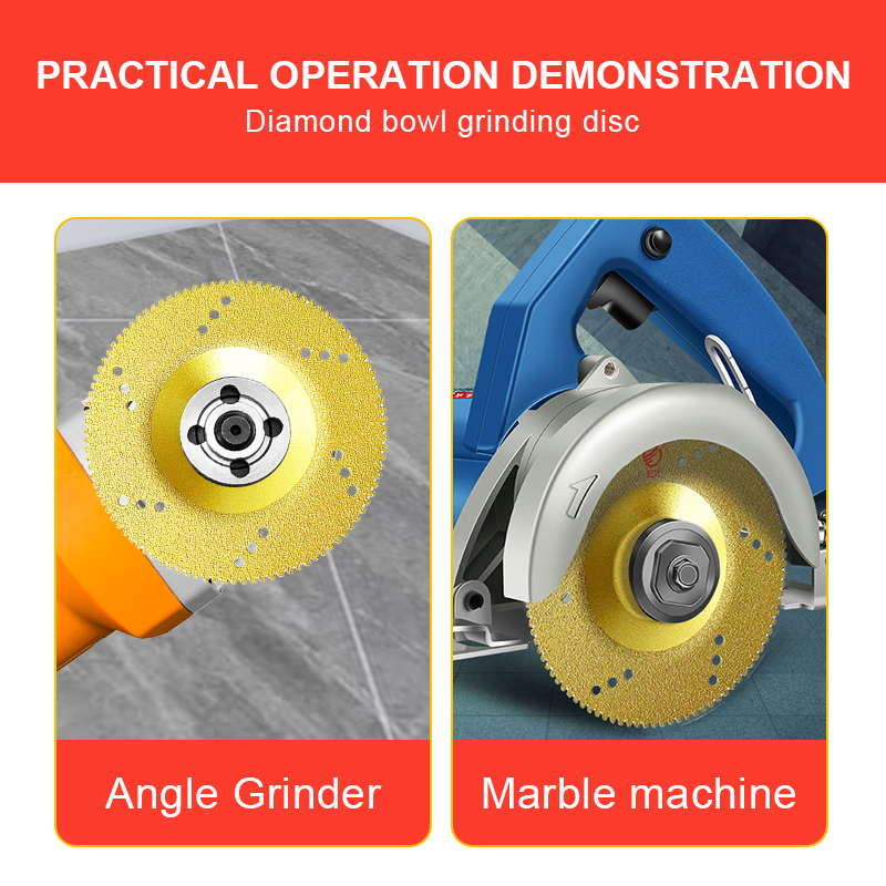 115/125/180mm Vacuum Brazed Tungsten Carbide Cup Wheels Diamond Abrasive Grinding Wheel for Epoxy Remove
