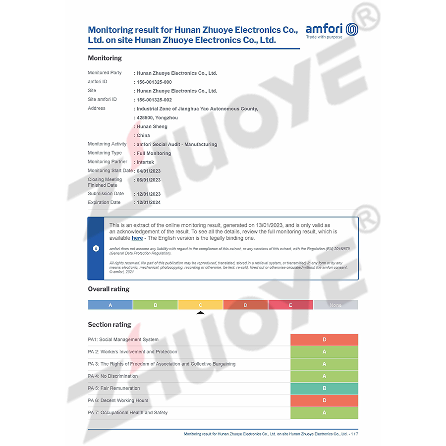 BSCI 全面监测报告 BSCI 全面监测报告