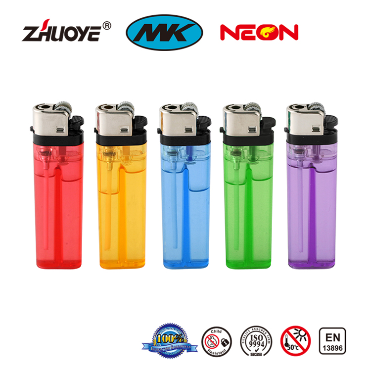Transparent Safety Adjustable Flame Flint Lighter