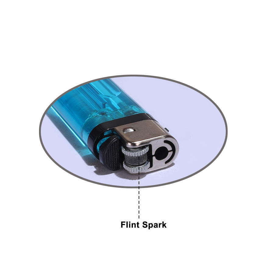 Transparent Safety Adjustable Flame Flint Lighter