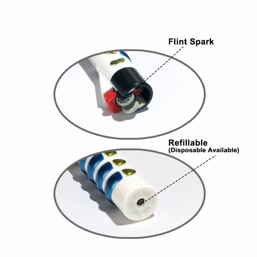 Reusable Butane Safety Pocket Lighter With Soft Flame