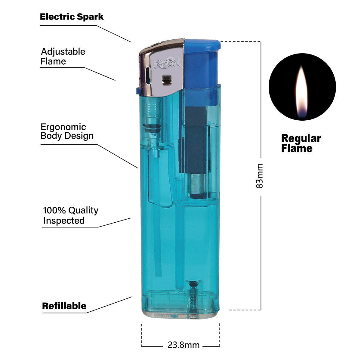 Electronic Gas And Butane Lighter For Cigarettes