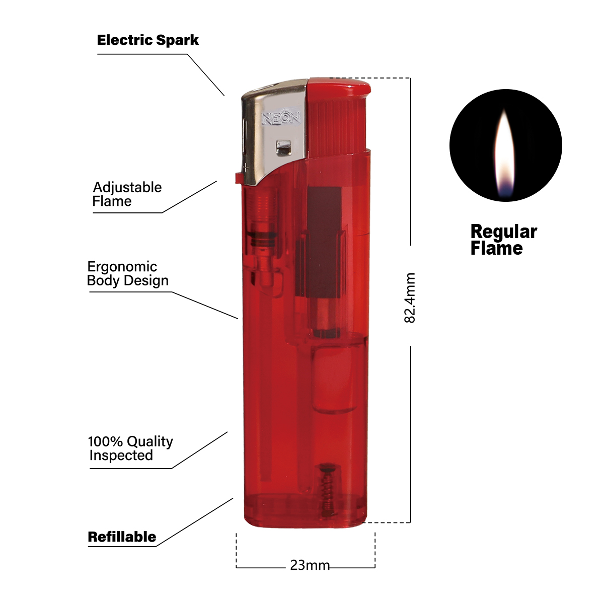Refillable Flameless Electronic Pocket Lighter