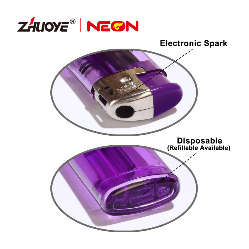 Classic Transparent Electronic Butane Lighter