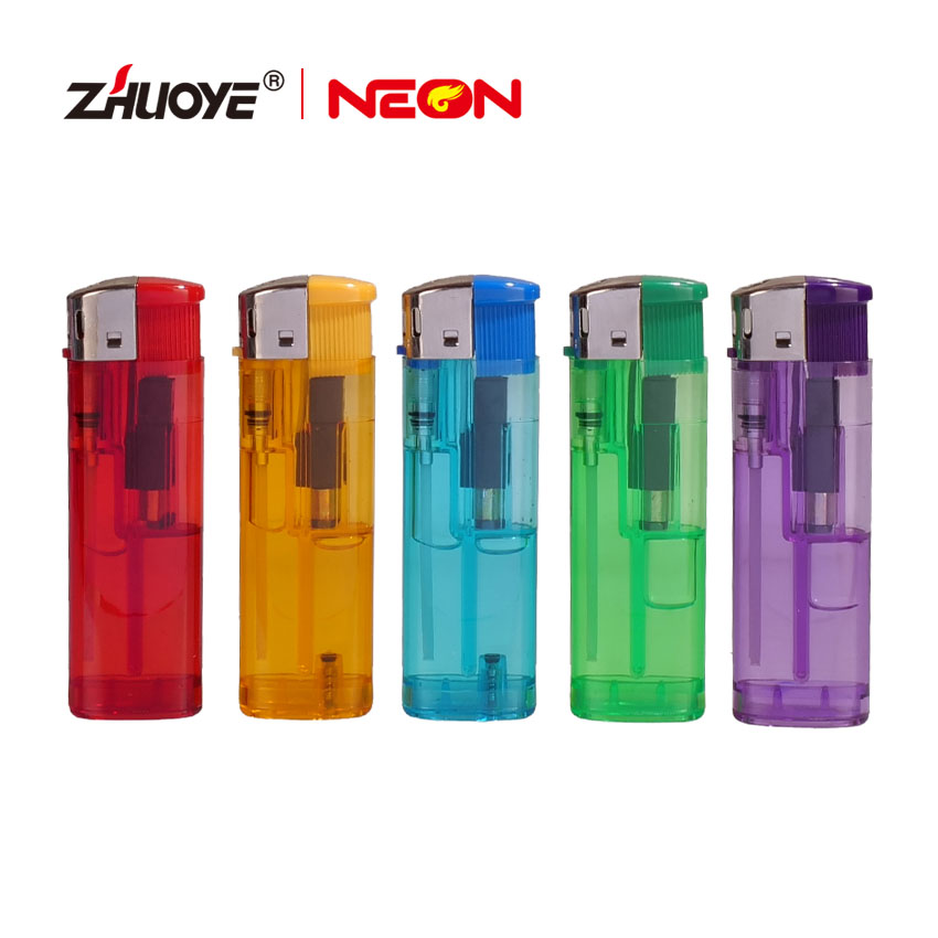 Push Button Electronic Lighter With Bright Fire Design