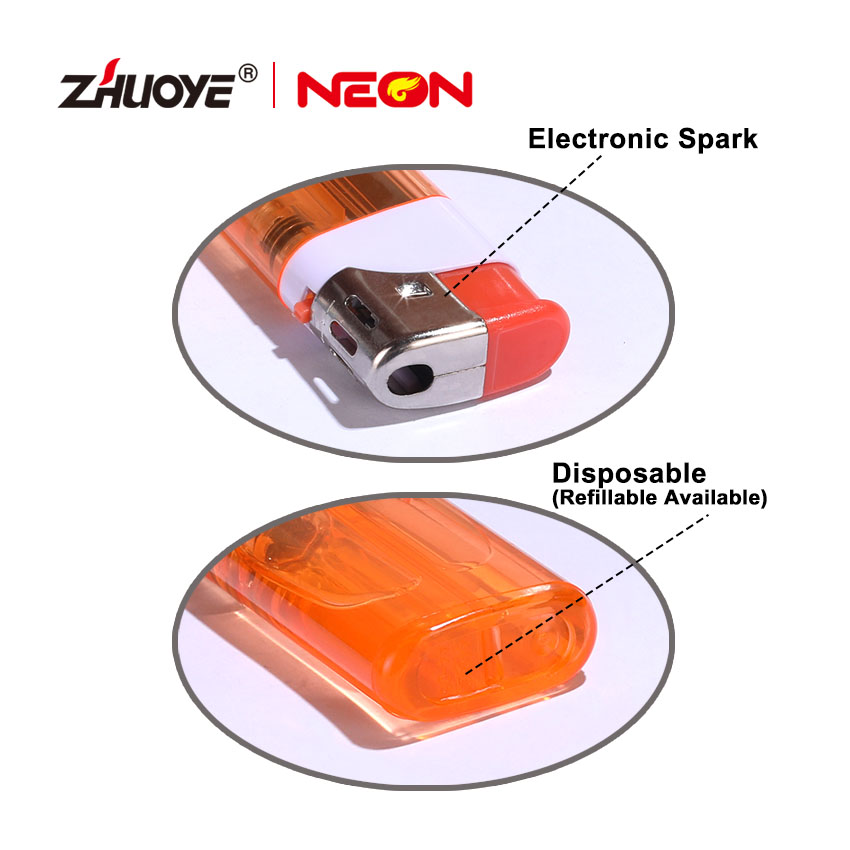 Thin Portable Ergonomic Piezo Spark Lighter