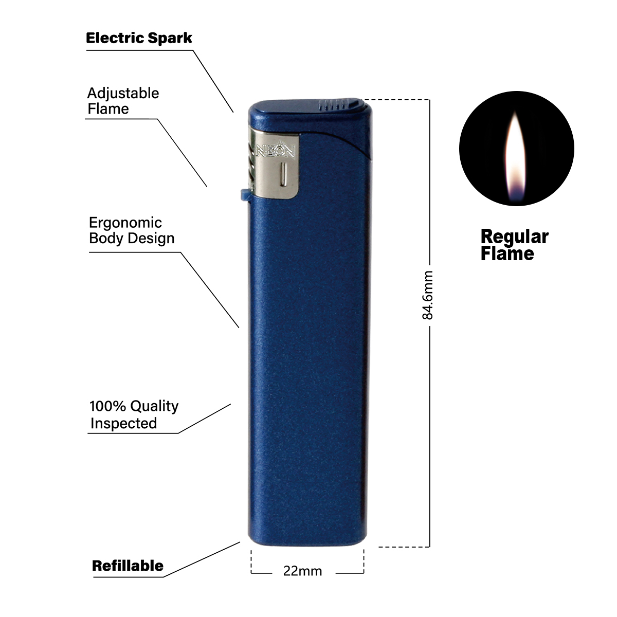 Portable Compact Butane Spark Lighter For Cigarettes