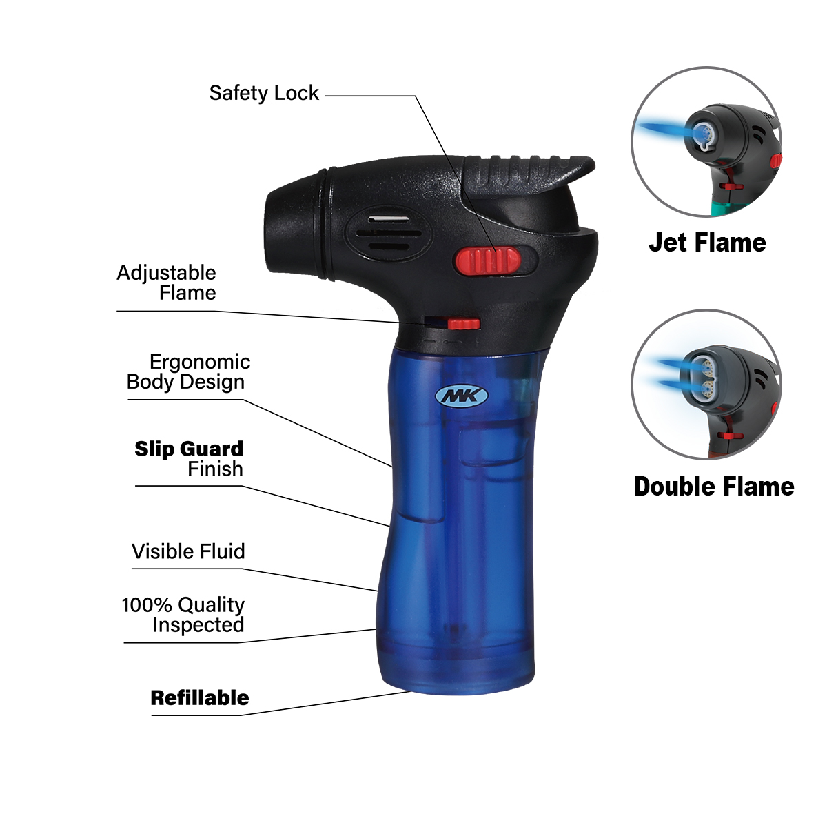 Mini Butane Torch Lighter For Outdoor Cigar Use