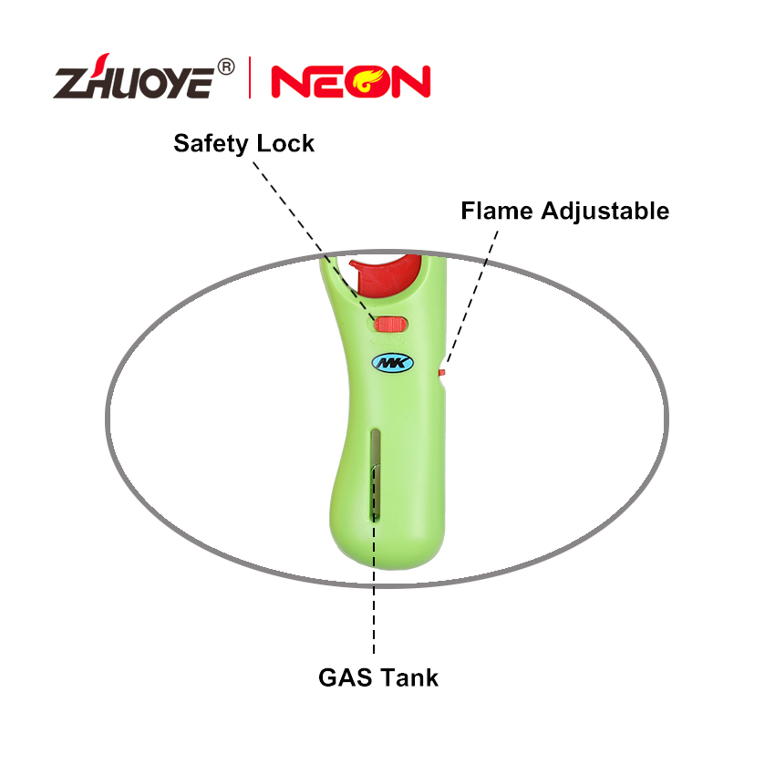 Gas Hob Utility Lighter With Wind-Resistant Flame