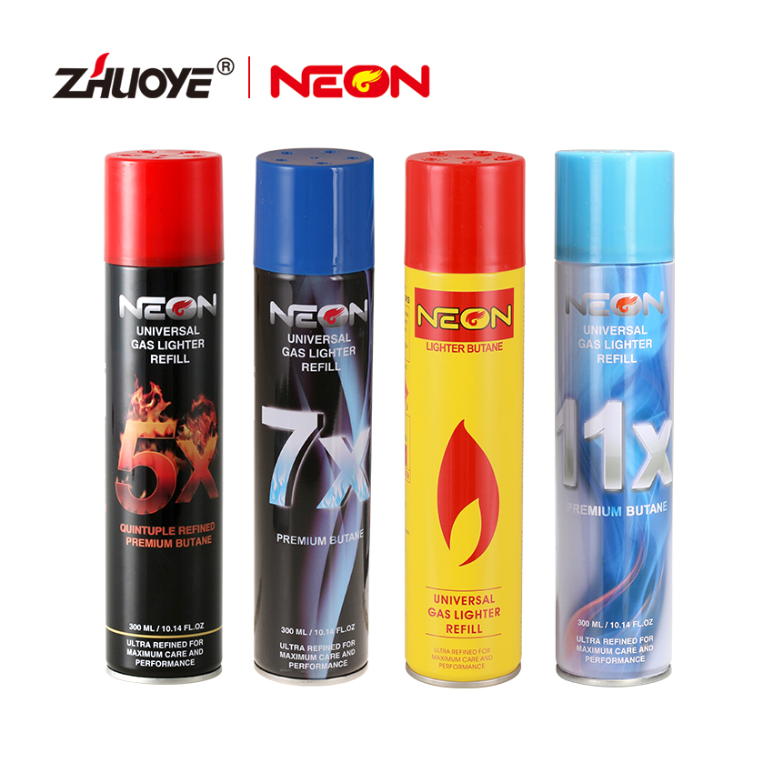300ml Neon Butane Gas Bottle For Lighter Refills