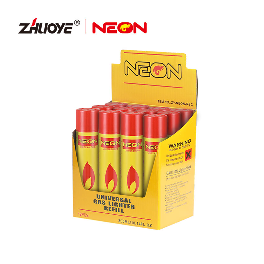 yellow butane gas bottle