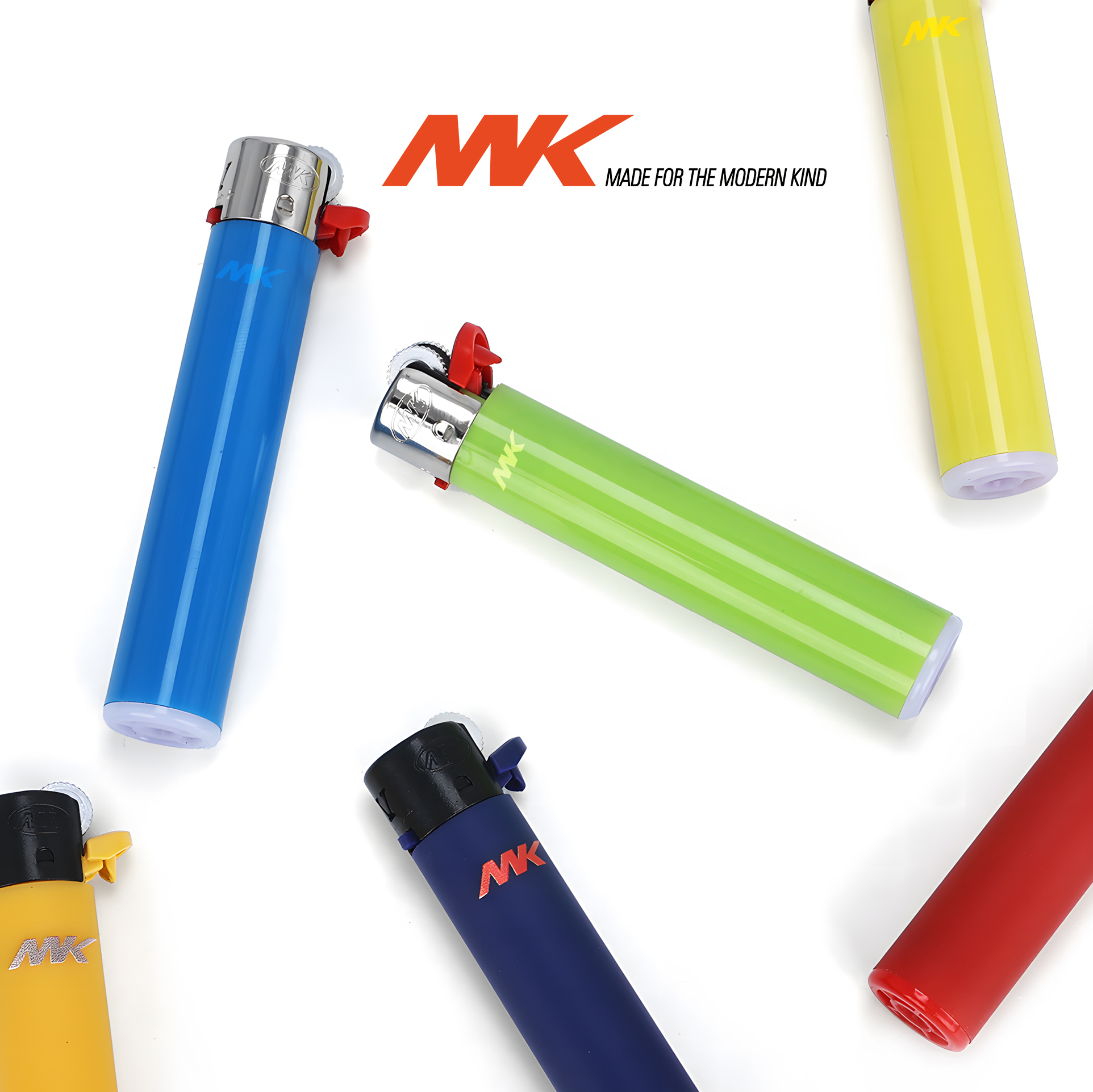 Cylindrical Refillable Flint Plastic Cigarette Lighter