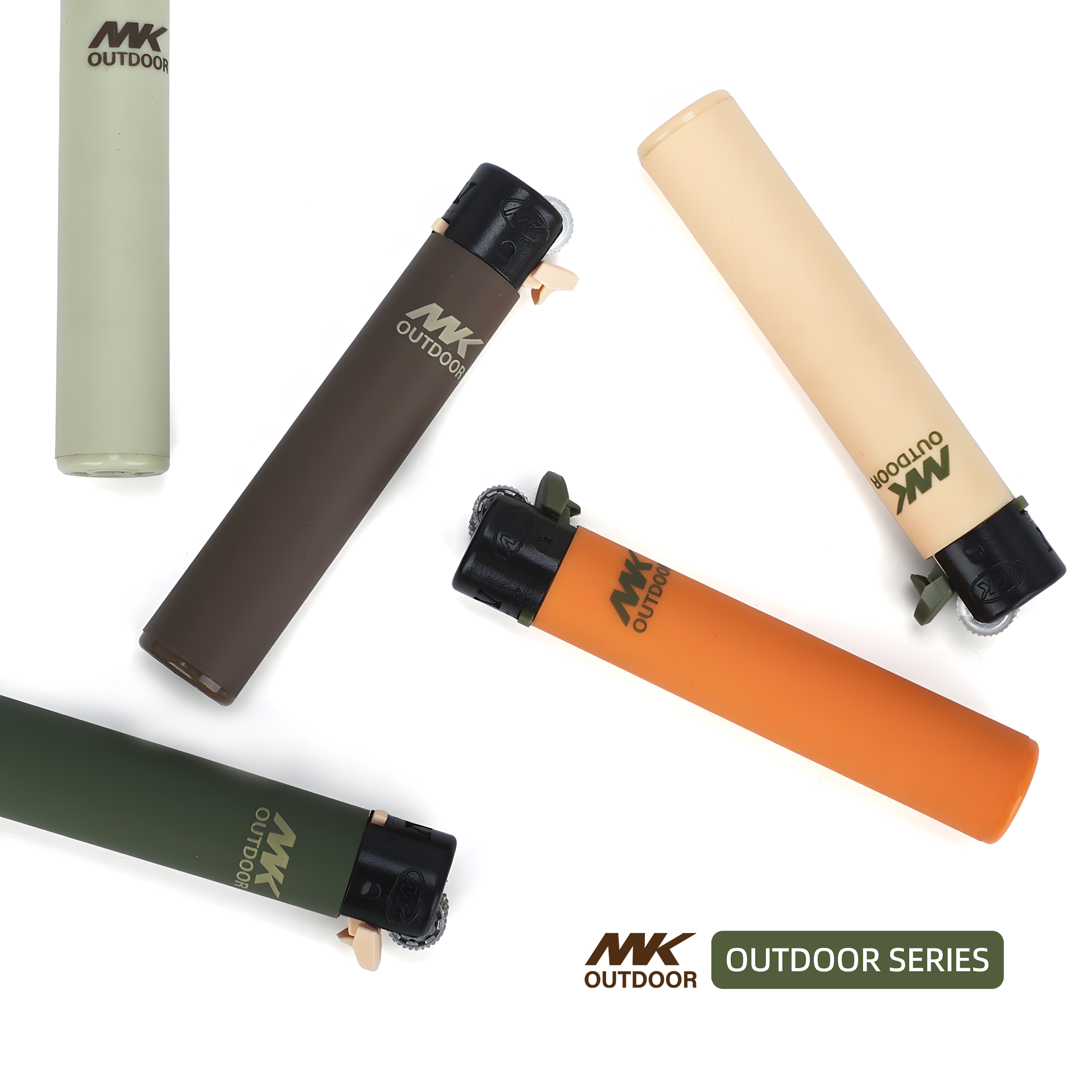 Cylindrical Refillable Flint Plastic Cigarette Lighter
