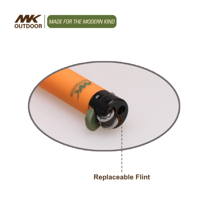 Cylindrical Refillable Flint Plastic Cigarette Lighter