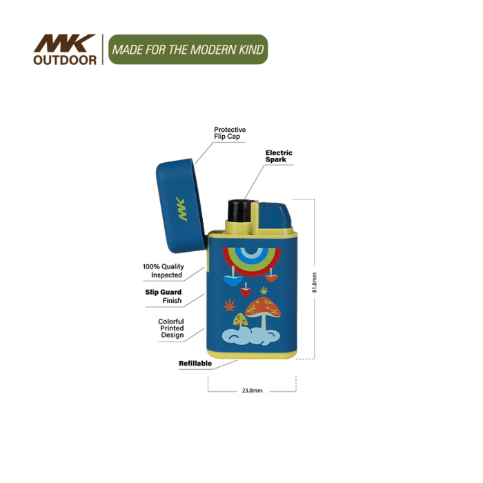Wholesale Clamshell Electronic Blue Flame Lighters