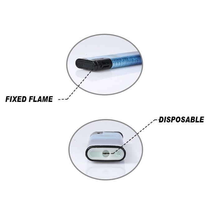Disposable Electronic Butane Gas Cigarette Lighter Single Flame