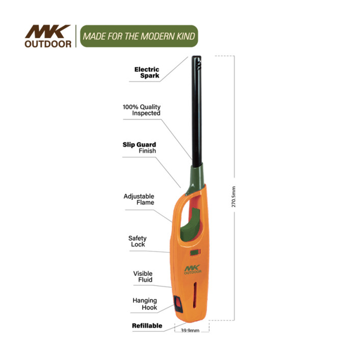 Supply Best BBQ Kitchen Utility Butane Lighter for Camping