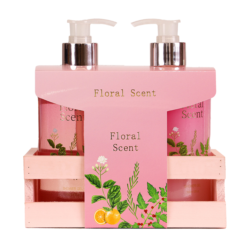 Healthy Bubble Bath Thanksgiving Gift Wood Baskets