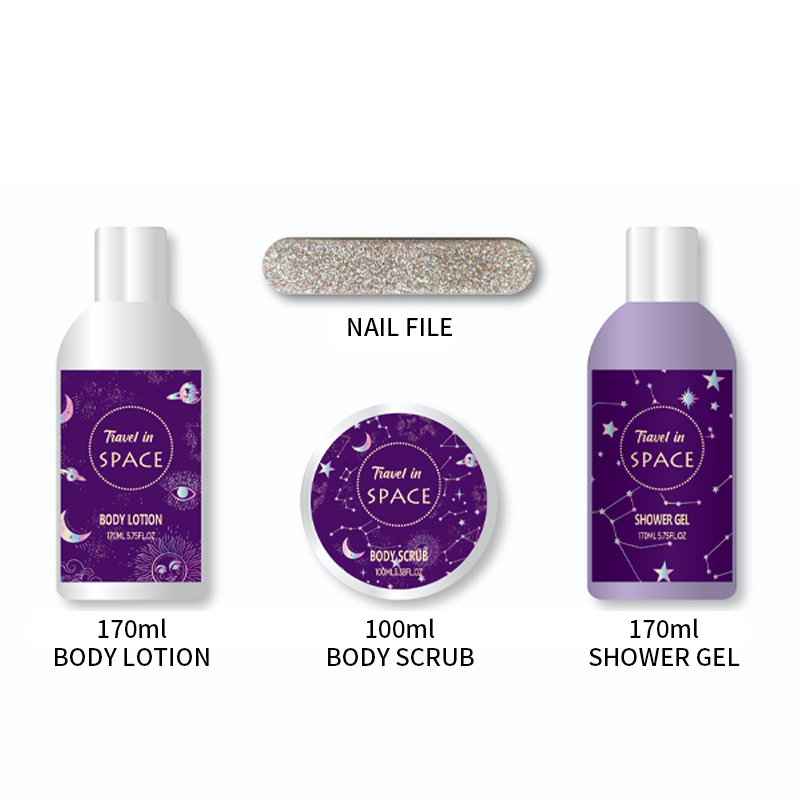 Christmas Body Wash Nail File Gift Sets For Her